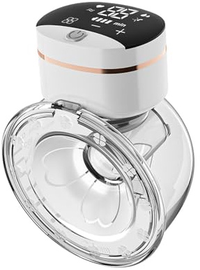 Elektrische Brustpumpe, Tragbare Milchpumpe, 4 Modi 9 Einstellbare Stufen LED Display Stillmilchpumpe mit 180ml Milchflaschen Starker Saugkraft Großer Kapazität Freihändig Geräuscharm Stillpumpe