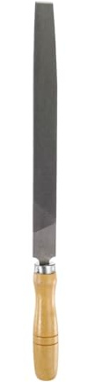 HARFINGTON Tip Medium Cut File 10 Double Cut Teeth High Carbon Steel Hand Rasp File with Wood Handle for Metal Wood Deburring Removing