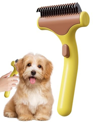 Rastrillo Deslanador Para Perros Herramienta Para El Aseo Y La Muda De | Cepillo Antienredos para Perros y Gatos para Mascotas de Pelo Corto y Largo en el Hogar