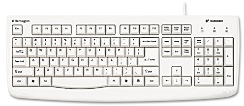 Kensington Pro Fit USB Washable Keyboard, White (K64406US)