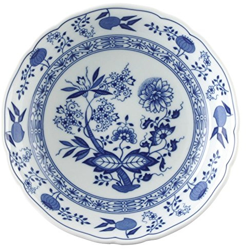 Hutschenreuther 02001-720002-13151 Zwiebelmuster Salatteller, 19 cm, tief, blau
