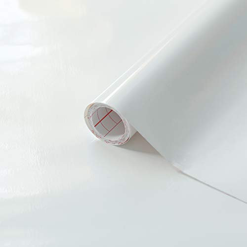 d-c-fix Pellicola Adesiva per mobili bianco tinta unita lucida PVC plastica vinile impermeabile decorativa per cucina, armadio, porta carta rivestimento 45 cm x 2 m