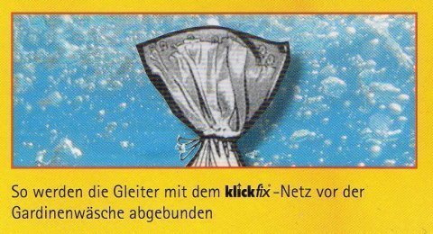 Klickfix Gardinengleiterwäschenetz