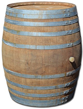 Temesso Fass mit 500 Liter, Holzfass, Weinfass aus Eichenholz (geschlossen als Stehtisch)