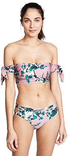 Splendid Damen Bandeau-Top mit Blumenmuster, schulterfrei - - Small