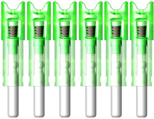 XHYCKJ New Lighted Nocks for Arrows with .300/7.62mm Inside Diameter Led Nock Turn on Automatically When Shot,6 Pack