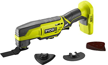 Ryobi Strumento Multifunzione a Batteria (18 V, Angolo di Oscillazione 3°, 20000 min-1, Illuminazione a LED, Accessori Inclusi, Senza Batteria) R18MT3-0