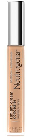 Neutrogena Healthy Skin Radiant Brightening Cream Concealer with Peptides & Vitamin E Antioxidant, Lightweight Perfecting Concealer, Non-Comedogenic, Cashew Light/Medium 03 cool undertones, 0.24 oz