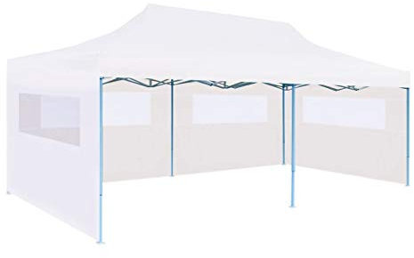 Tidyard Carpa Plegable Pop-up con Paredes Laterales Acero Gris 3x6 m Cenador Plegable Pabellon de Jardin cenador Carpa Plegable de jardín Impermeable para Eventos Camping Pop Up
