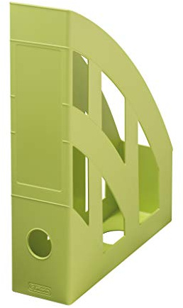 herlitz 50034017 Stehsammler classic, A4-C4, recycelter Kunststoff mit Blauer Engel-Zertifikat, intensiv hellgrün, 4 Stück