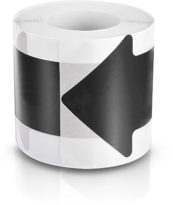 PATIKIL 200 PCS Adhesive Arrow Stickers, 3x6 Arrow Floor Sticker Tape, Arrow Adhesive Floor Marker Sticker Directional Arrow Decal Large for Christmas Classroom Warehouse, Black