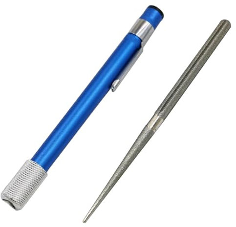 1 Set of 2 Pieces Outdoor Knife Sharpening Pen, Portable Outdoor Manual Knife Sharpener, Sharpening Pen, Diamond Sharpening Pen Stick, Suitable for Kitchen and Outdoor