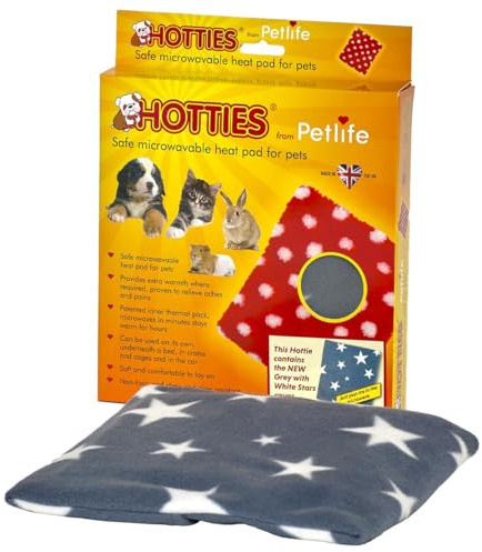 AB Tools Wärmekissen für Hunde, Katzen und Kleintiere, mikrowellengeeignet, hilft bei Stress und Beschwerden, Grau