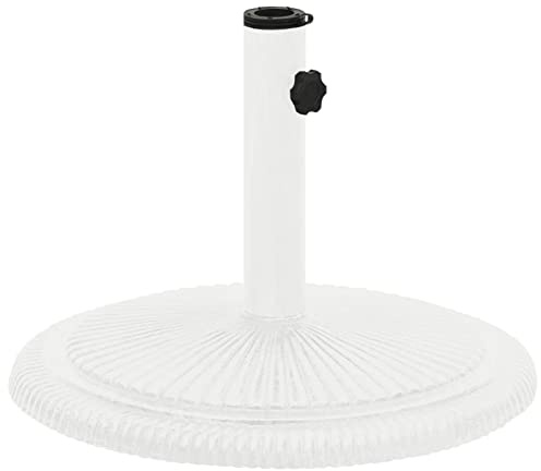 Homgoday Umbrella Base White 45x45x30 cm Cast Iron, Parasol Base, Heavy Duty Metal Garden Patio Furniture Stand for Umbrella, Canopy, Gazebo, Awning Outdoor&Garden