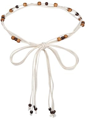 TeeYee Damen Taillengürtel Boho Gürtel mit Quaste Mädchen Flechtgürtel | Bindegürtel,Bauchkette,Schmaler Gürtel für Kleid,Women Belt