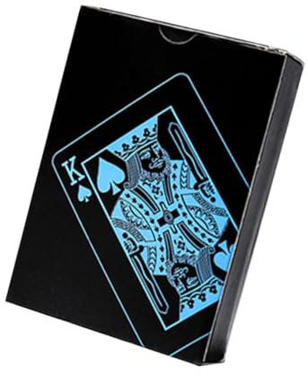 KOMBIUDA Wasserdichtes PVC Spielkartenset Flexibles Plastik Pokerkartendeck Robust Und Wiederverwendbar Inkl Praktischer Aufbewahrungsbox Kreative Blaue Farbgestaltung Für Spielspaß Mit