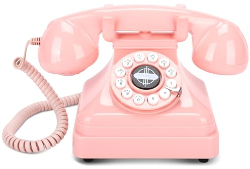 GFDQNABM Audio GuestBook,Phone Guest Book,Audio Guest Book Wedding Phone (Pink)