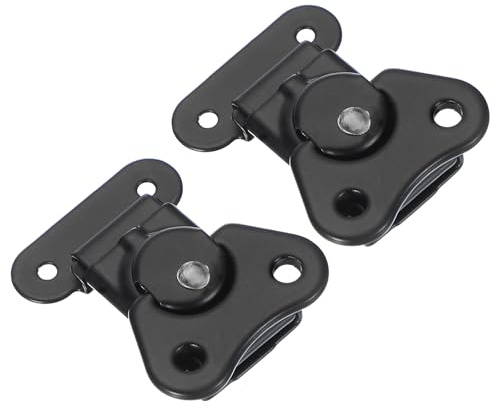 PATIKIL Spring Loaded Small Butterfly Twist Latch 2x1.5, 2 Pack Steel Twist Latch and Keeper Toggle Clamp Metal Hardware for Case Box Chest Closure, Black