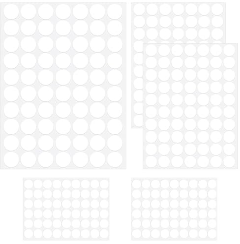 Schraubenabdeckung Selbstklebend Weiß (318 Stück), Mit 3-Größen zur Auswahl 12mm, 15mm und 20mm?PVC Schraubenabdeckung, Möbelschutzkappen Schraubenloch Aufkleber, Weiß