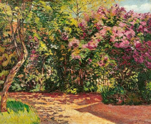 IPLUPJDY Bilder Moderne Kunst Gemälde WandgemäLde Flieder der Garten des Künstlers von Jean Baptiste Armand Guillaumin Leinwand Malerei Poster für Wanddekoration 60x90cm