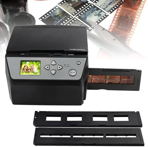 ZHJOPP Scanner per Diapositive di pellicole, Scanner per pellicole HD 22MP, Scanner Fotografico con Schermo LCD da 2,4 Pollici per convertire pellicole
