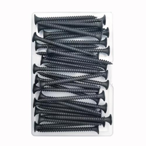 ELOOGAA 30pcs 2 inches Black Wood Screws,Wood Screws for Drywall,Phillips Drive Self Tapping Dry Wall Screws