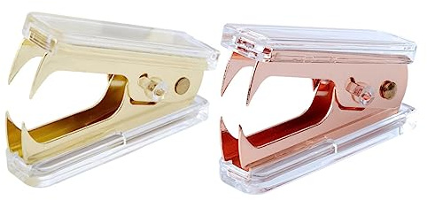 DOITOOL 2 Pcs Agrafeuse Simple Transparente en Acrylique Machine à Relier Dossiers Fournitures de Bureau pour Bureau et École
