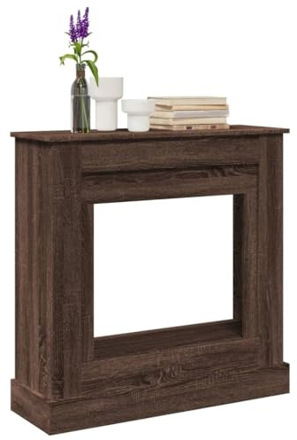 GCHDHAPB Kaminumrandung Braun Eiche 90x30x90cm Holzwerkstoff Haus & Garten Kamin & Holzofen Zubehör