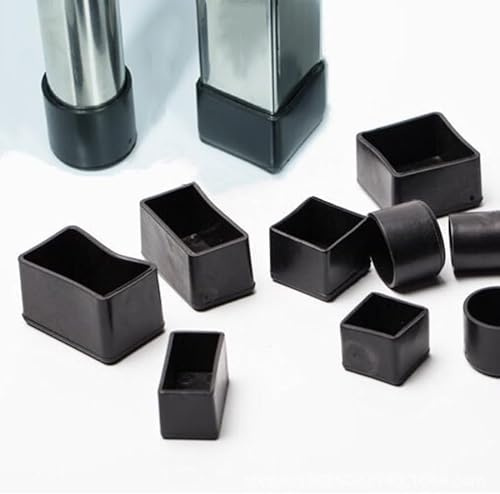 YKAFADE 16 pièces embouts de pieds de chaise protège-sol pour chaises, embouts de protection rectangulaires antidérapants, 30x35mm embouts de pieds de chaise en silicone pour pieds de chaise embouts