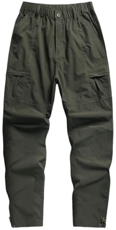 Pantaloni da lavoro da uomo tuta da uomo con tasche multiple primavera e autunno pantaloni casual pantaloni da esterno gamba dritta pantaloni sportivi pantaloni tuta da uomo, Verde militare, XL