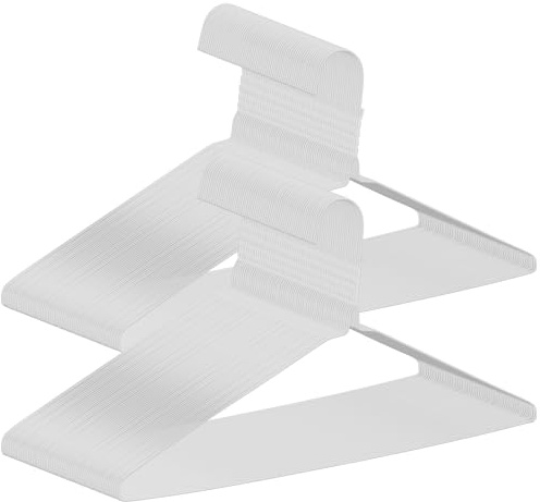 Yuntau 120 Pcs Wire Hangers Bulk 16 Dry Cleaner Hangers for Clothes Caped Clothing Pants (White,Classic)