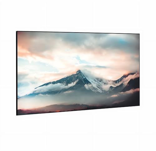 Projector Screen 72 inch, Anti-Glare 4K Ultra HD Fixed Frame 16:9, Wall Mount Front Projection for Standard Projector