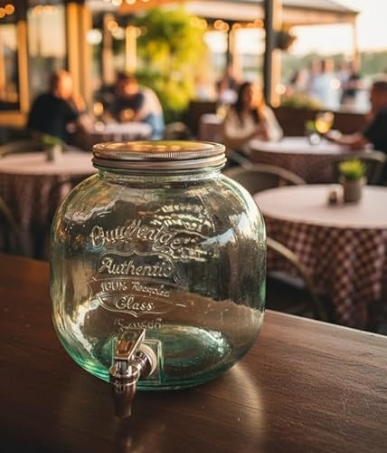 Vidrios de Levante - Dispensador de Bebidas Vidrio Reciclado 6L con Grifo