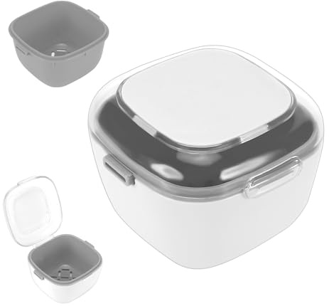 Zikenis Boîte de Dentier avec Passoire,Etui pour Dentier avec Couvercle,Boîte de Rangement pour Prothèses,Boite Appareil Dentaire,pour Trempage Nettoyage Stockage
