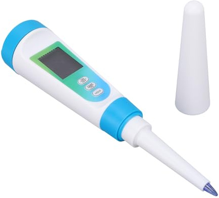 Fockety Lebensmittel pH Meter, Digitales pH Messgerät mit LCD Hintergrundbeleuchtung und Temperaturanzeige, automatische Temperaturkompensation für Teig Fleisch Käse Kosmetika Wasser