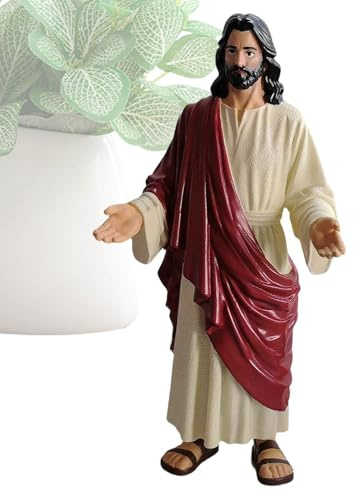 Jesus Figurer | Religiös skulptur i klädseln med öppna armar | Jesus Kristus välsignelsefigur med öppna armar | För skrivbord skördefest semester födelsedagsfest kontor hem sovrum kanal