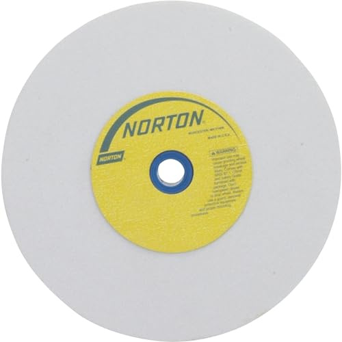 Norton Grinding Wheel, Premium Bench and Pedestal Aluminum Oxide Bench Grinder Wheel, Medium Grit 8 Inch Grinding Wheel, Pack of 1
