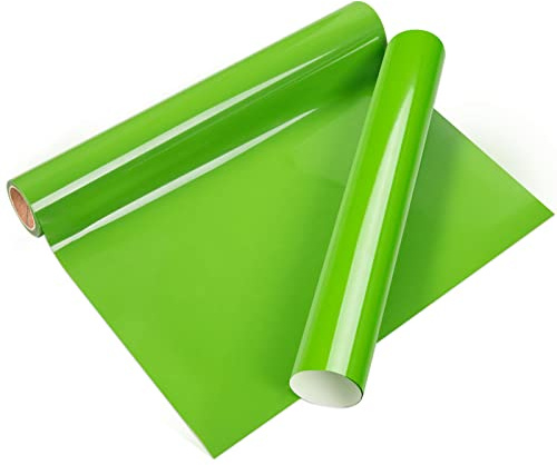 VINYL FROG Heat Transfer Vinyl Roll HTV Vinyl - 30.5x155cm Light Green Iron on Vinyl for T-Shirts, Heat Press Vinyl for DIY Craft Designs (Light Green)