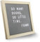 Letter Board, Graue Filz-Buchstabentafel 25 x 25 cm, Wechselbuchstabentafel inkl. 317 austauschbaren Buchstaben, Symbolen und Emojis, Dekoration für Zuhause, Büro und Veranstaltungen