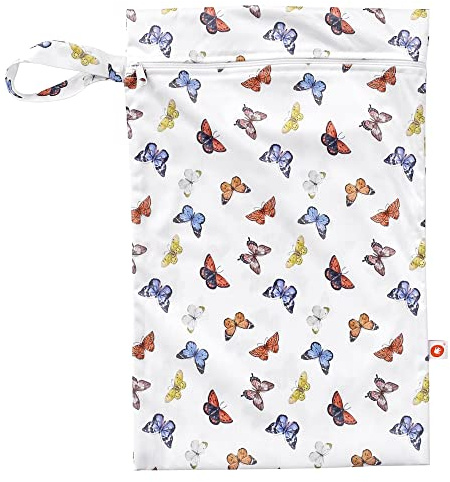 XKKO - wasserabweisende Nasstasche - Wetbag mit Schlaufe - Gr. M Farbe Schmetterlinge