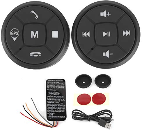 Telecomando volante per auto, GPS per auto DVD Controllo Pulsante di controllo del volante Volume Interruttore controller Bluetooth GPS per iOS/Android