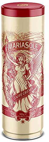 MariaSole Caffè Crema 500g in hochwertiger Kaffeedose – Traditionelle Röstung in Sizilien über Holzfeuer In Handarbeit – Premium Kaffeebohnen für Vollautomat und Siebträger