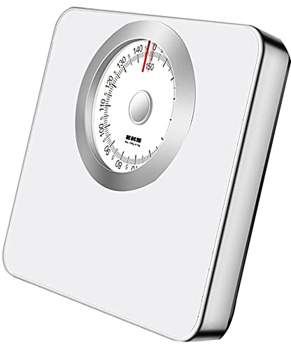 MANY Báscula De Baño Mecánica, Báscula Mecánica Analógica, Báscula Personal Mecánica Superficie Antideslizante, Sin Botones Ni Pilas, Capacidad De 150 Kg (330 LB)