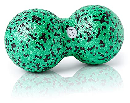 High Pulse Balle de massage double – Double boule de massage et rouleau de fascia pour un traitement ciblés des muscles de la nuque et du dos (8 cm ou 12 cm)