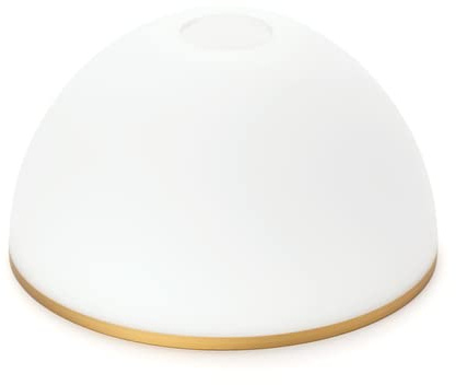 Ersatzglas rund mit Golddekor 23cm für Fassung E27 Ersatzschirm Lampenschirm