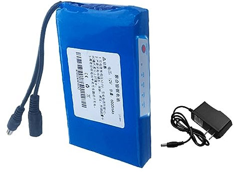 SSCYHT 12V DC 5000mAh 6000mAh 7000mAh 9000mAh 12000mAh wiederaufladbarer Lithium-Ionen-Akku, tragbare Powerbank für LED-Streifenlichter und mehr mit 1A-Ladegerät,12v6ah