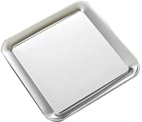 Servierplatte, Edelstahl-Essteller, Leicht, Sicher, Großes Fassungsvermögen Zum Grillen (L)