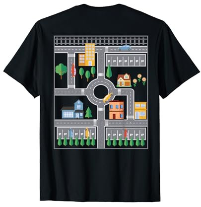 Coole Spielmatte Auto Rennbahn Stadt Auf Rücken Niedlich Kleinkind T-Shirt