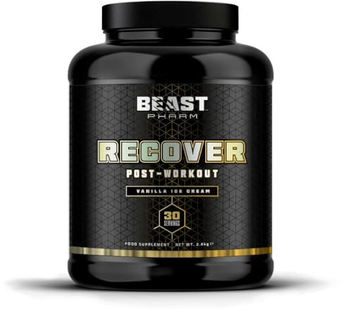 Beast | 2:1 Carbs : Whey Protein Powder | Eddie Hall's Recover | 2.4kg | Vanilla Ice Cream