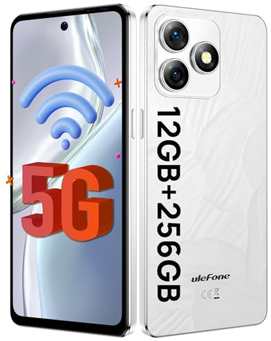 Ulefone Note 18 Ultra 5G Handy ohne vertrag, 50MP+50MP+32MP Kamera 12GB+256GB/SD-2TB Android 13 Smartphone mit 18W Schnellladung 6,78 Zoll FHD+ 5450mAh Akku GPS/OTG/NFC Weiß